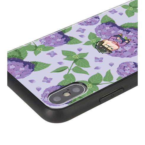 『おそ松さん』一松 Botania 角丸強化ガラスiPhoneケース